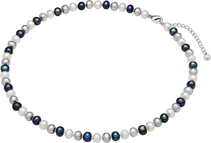 Immagine prodotto Lulu & Jane Catena in ottone con perle d'acqua dolce in argento 42,0 cm di base + 5,0 cm di estensione - 33290 (Ottone, 42 - 47 cm)