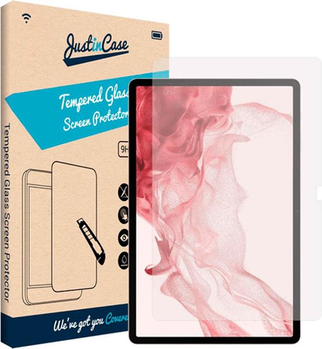 Actual product image Just in Case Tempered Glass Samsung Galaxy Tab S8 Plus (1 Piece, Galaxy Tab S8 Plus)