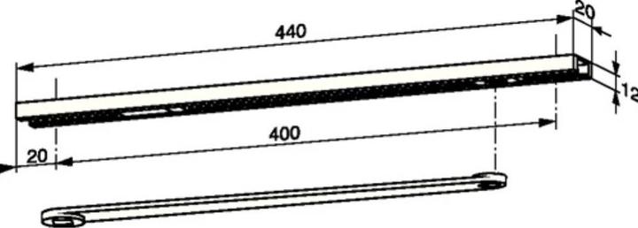 Actual product image Dormakaba Guide rail G 96 N20 K8/12 (Room door, Entrance door, Wooden door, French window, Indoor)
