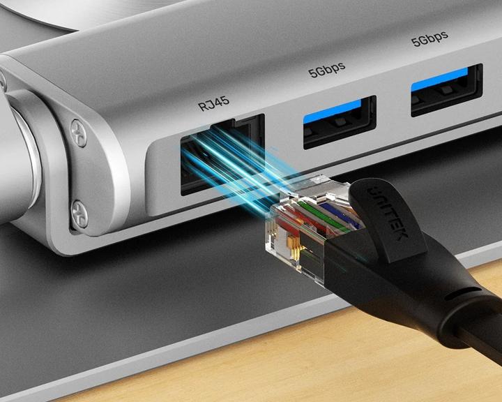 Produktbild Unitek PODSTAWKA POD LAPTOP + HUB USB-C HDMI 1.4 4K PD 100W (USB-C, 1 Ports)