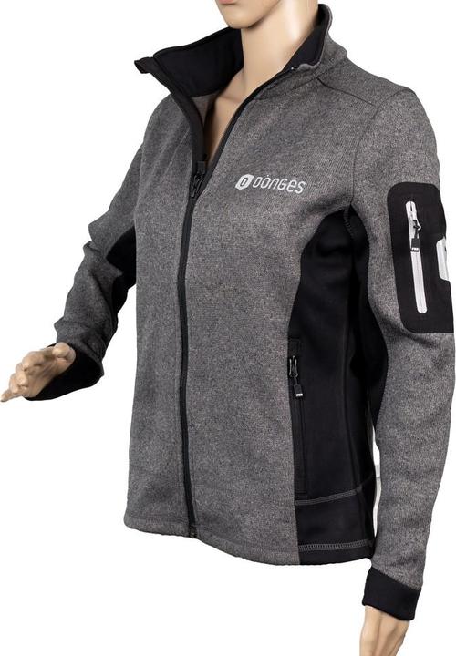 Immagine prodotto Dönges Giacca in maglia di pile "Marieke" antracite, GR.M, 3 x logo (M)