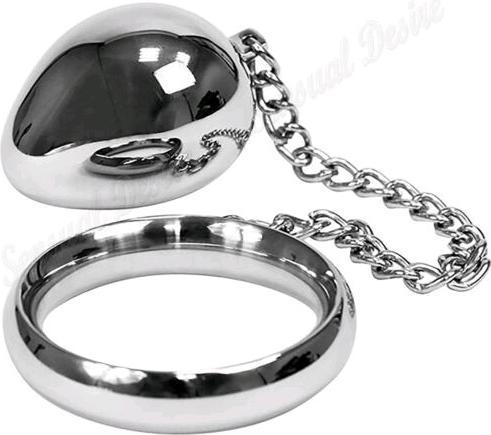 Actual product image Steelo Donut C-Ring Anal Egg (55/55mm) with chain (5.50 cm)