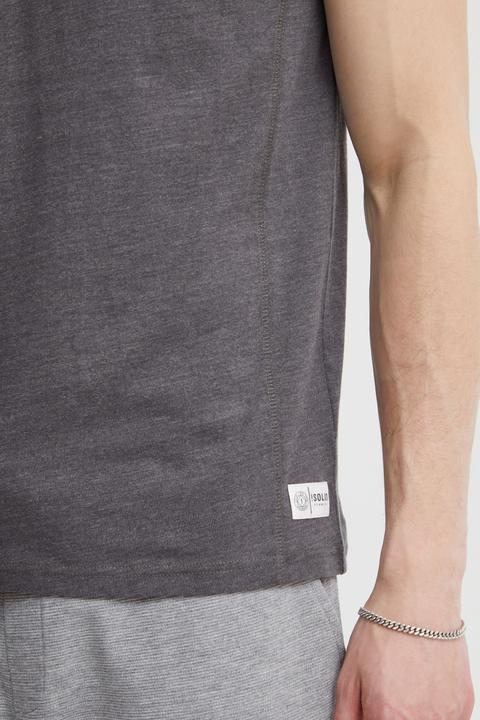 Actual product image Solid Dorian Men's T-Shirt Short Sleeve Shirt Tee With Grandad-Neck (S)
