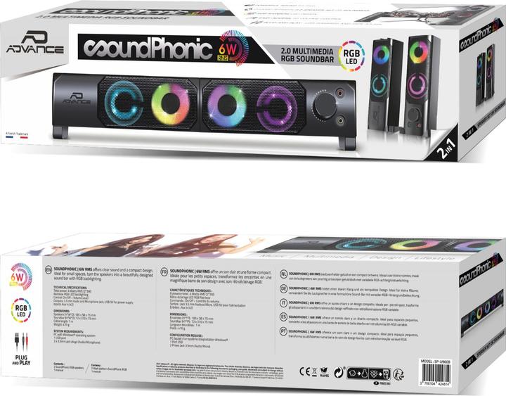Image du produit Advance Soundphonic 2.0 RGB ADV-SPEAKER-RGB