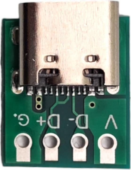Actual product image Purecrea USB type C socket breakout board 4P
