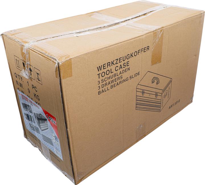 Produktbild BGS Metall-Werkzeugkoffer 3 Schubladen mit 143 Werkzeugen (1 Teile)