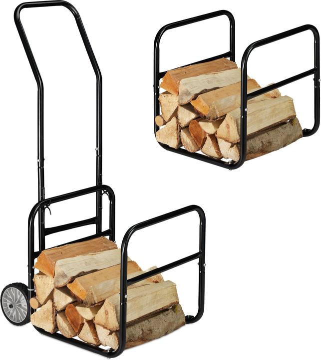 Produktbild Relaxdays Kaminholzwagen 2in1 (43.5 x 59.5 x 112 cm)
