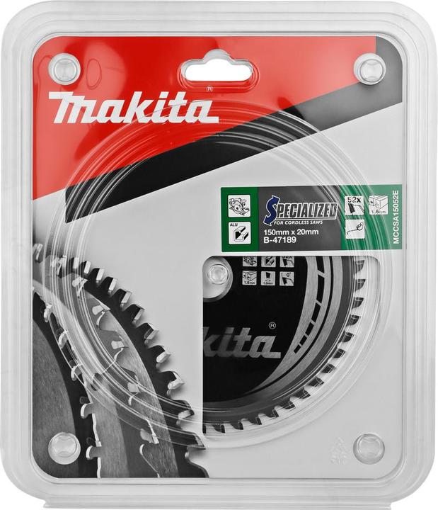 Produktbild Makita Sägeblatt Alu 150 x 20 x 52Z, B-47064