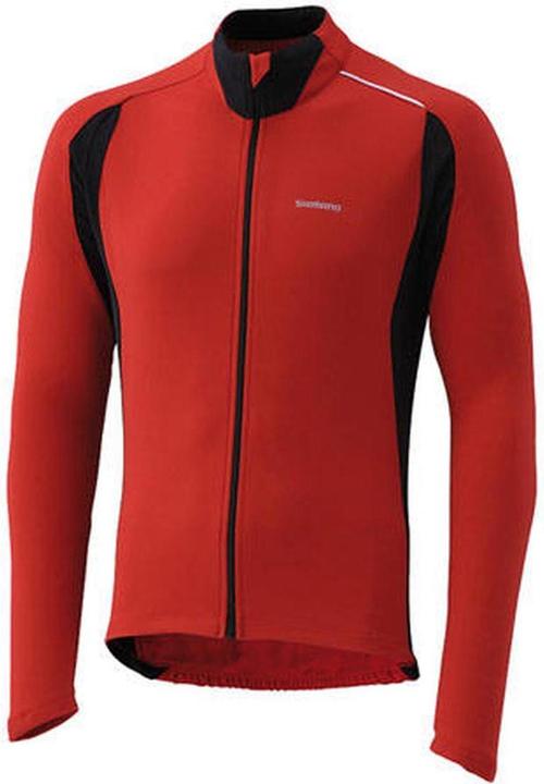 Shimano Performance Jersey Fiets Windjack rot mit schwarzen und weissen Männern (M)