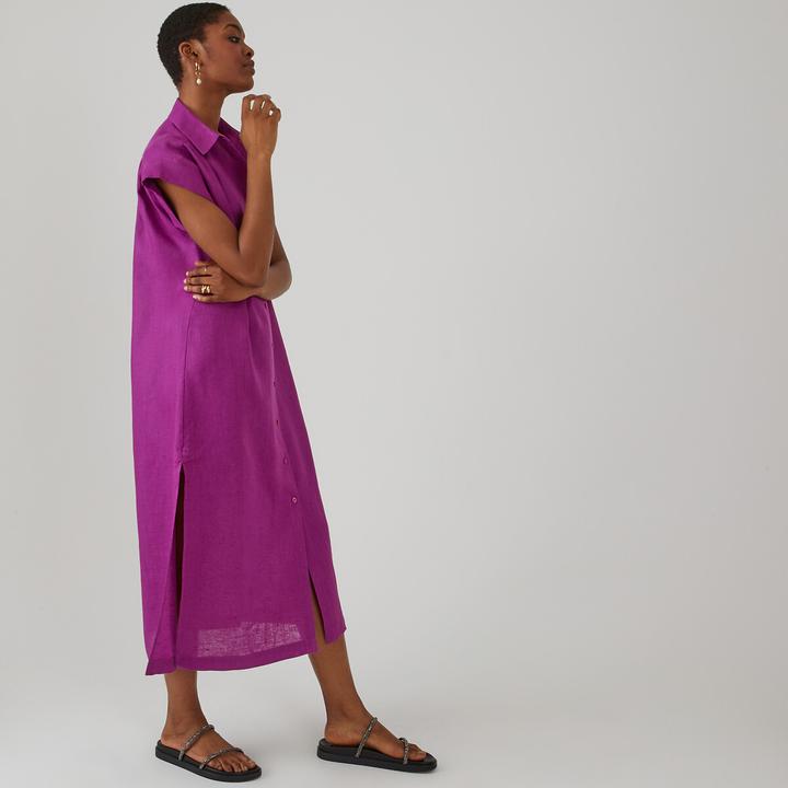 Immagine prodotto La Redoute Collections Abito a camicia lungo firmato in lino (M)