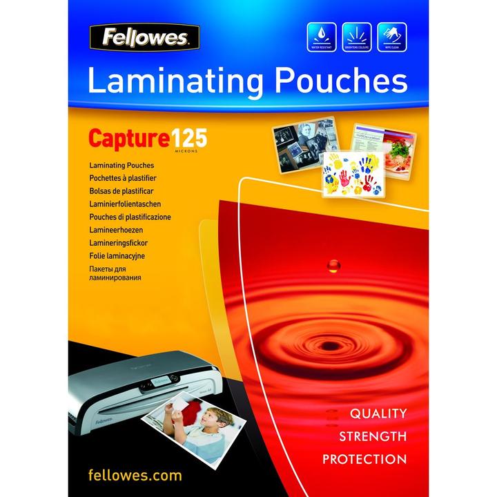 Actual product image Fellowes Capture 125, 75x105mm (ID card format, 100 Piece, 125 µm)