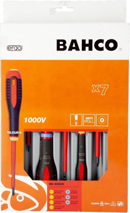 Produktbild Bahco Be9888s Ergo Vde Isolierter SchraubendreherSatz 7 Teile