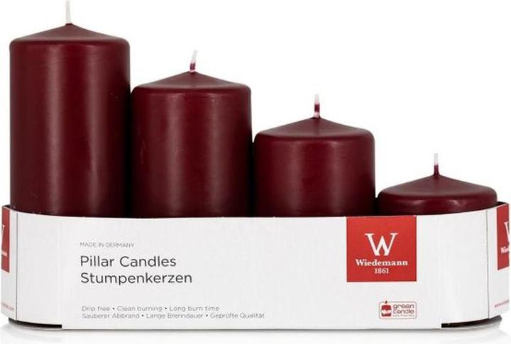 Wiedemann Kerze Advent 4er Riegel Stufenset bordeaux (1 Stk.)