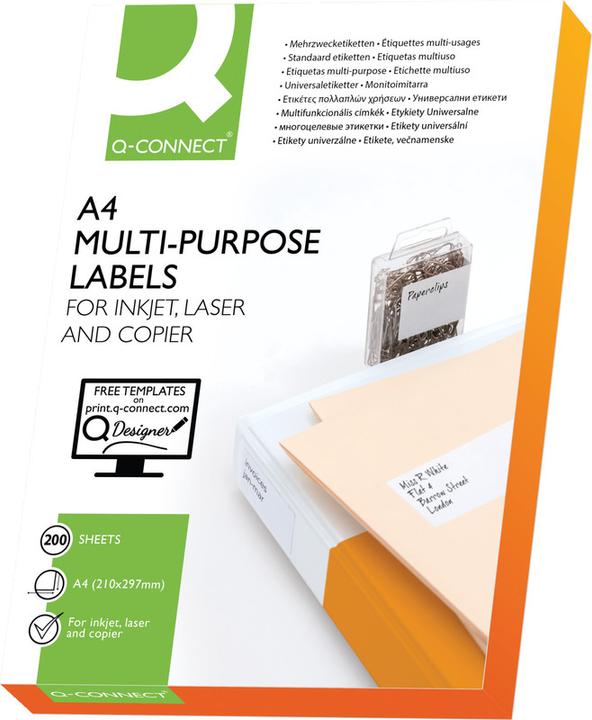 Image du produit Q-Connect Etiquettes 210x148.5mm