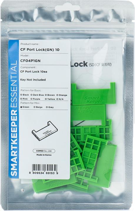 Actual product image Smart Keeper 10 x CF port locks without mini type key