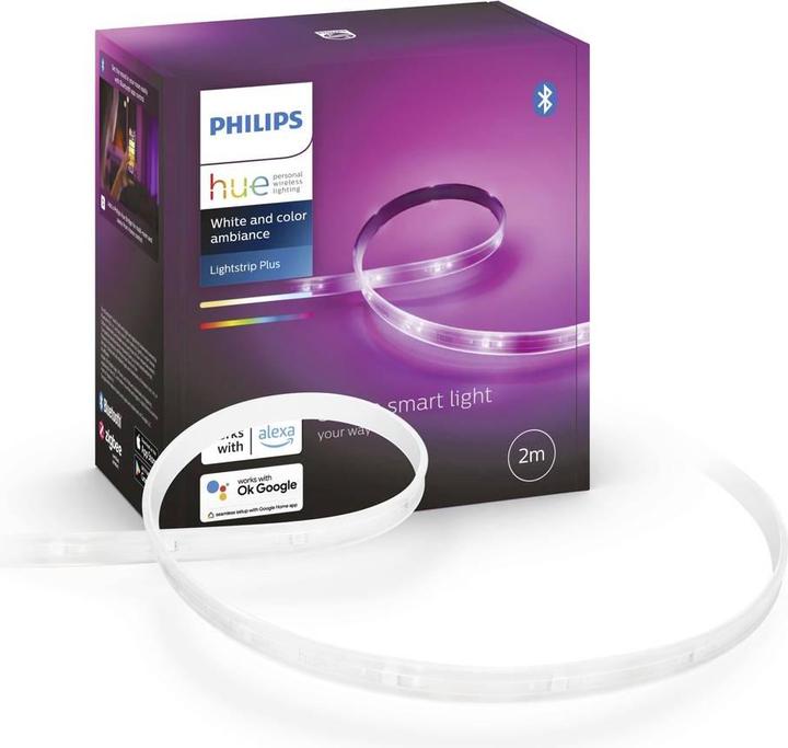 Produktbild Philips Lighting Hue Lightstrip Plus 2m Basis White & Col. Amb (200 cm, Indoor)