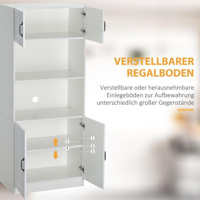 Produktbild Swisshandel24 Küchenschrank, Landhausstil, 70cmx40cmx170cm Weiss (70 x 40 x 170 cm)