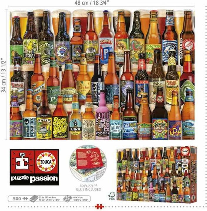 Immagine prodotto Educa Puzzle di birre artigianali da 500 pezzi (500 pezzi)