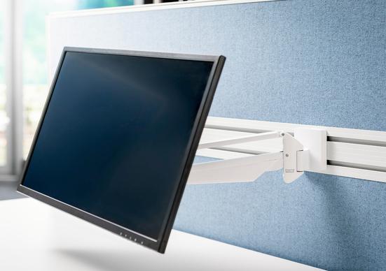 Immagine prodotto Novus 990+1071+000 - Braccio di montaggio per schermo piatto - Bianco - 7 kg - Soffitto/parete/schermi