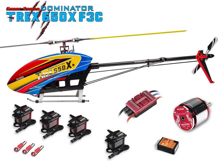 Actual product image Align Helicopter T-Rex 650X Dominator F3C Super Combo, Microbeast