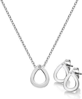 Hot Diamonds Amulets SS135 Silver Jewelry Set (Necklace. Earrings)