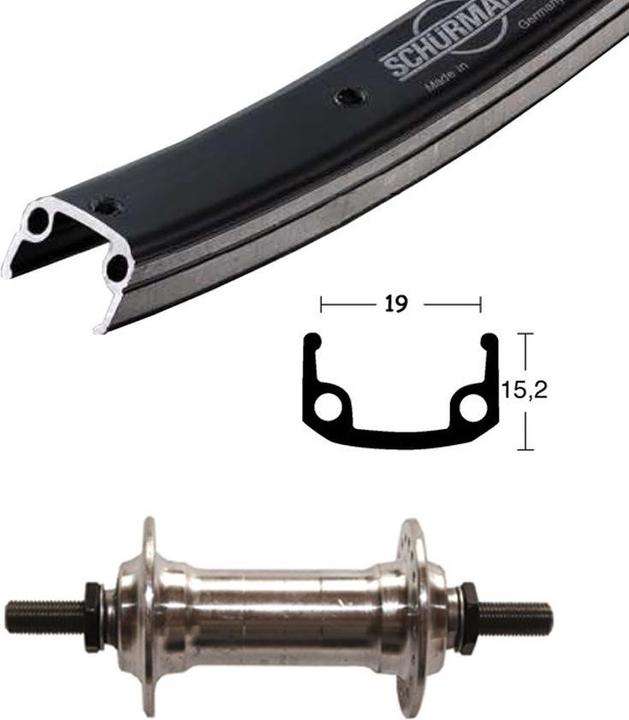 Schürmann Alu Sport Front Wheel 28x1.75 Alu Hub (Front wheel, 28")