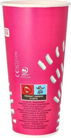Produktbild Starpak Papp-Trinkbecher, 0,5 l, pink, 50er (50 x)
