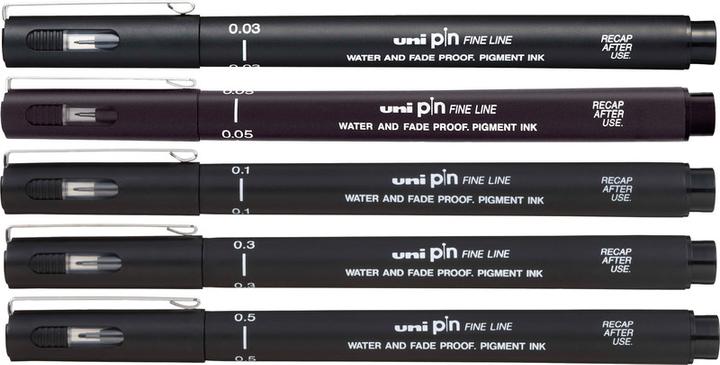 Productafbeelding Uni-ball Fineliner waterdicht (Zwart, 1 x)
