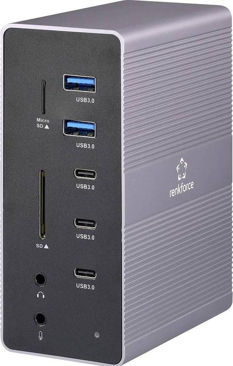 Image du produit Renkforce Station d'accueil USB-C® RF-DKS-910 Convient pour la marque Stations d'accueil : U (USB-C)