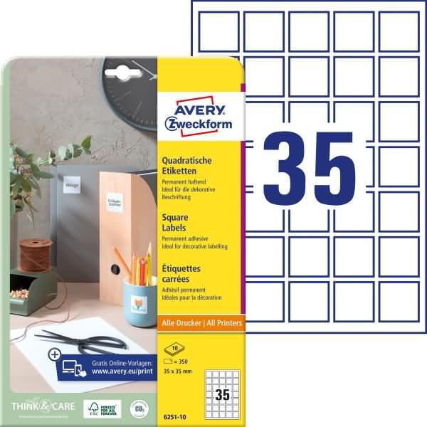 Image du produit Avery Étiquettes carrées