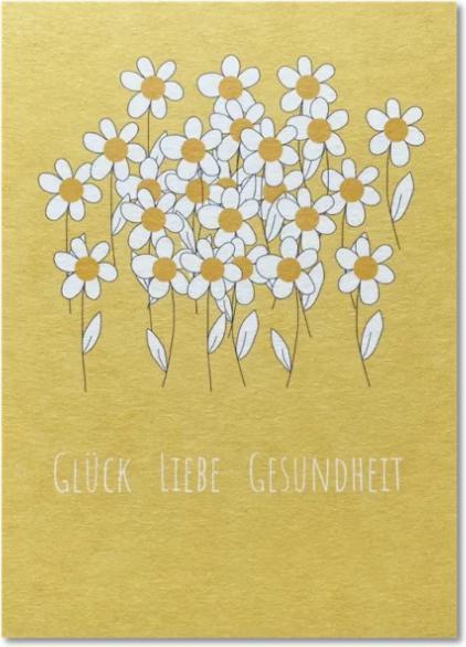 Keitcards Postkarte Glück, Liebe, Gesundheit