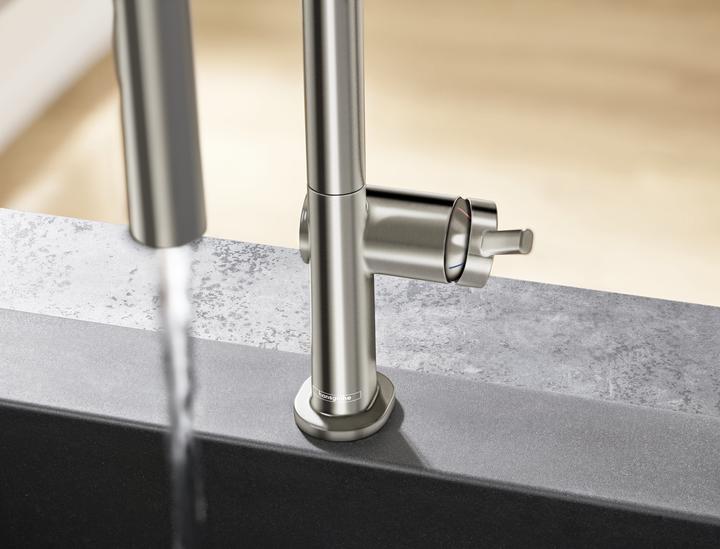 Produktbild hansgrohe HG Einhebel-Spültischmischer 210 TALIS M Ausziehbrause edelstahl finish