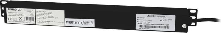 Actual product image Synergy 21 ALLNET 19 "zbh. Socket strip, 9xsockets(CEE7)->cold appliances(plug,C14), with 10A overload