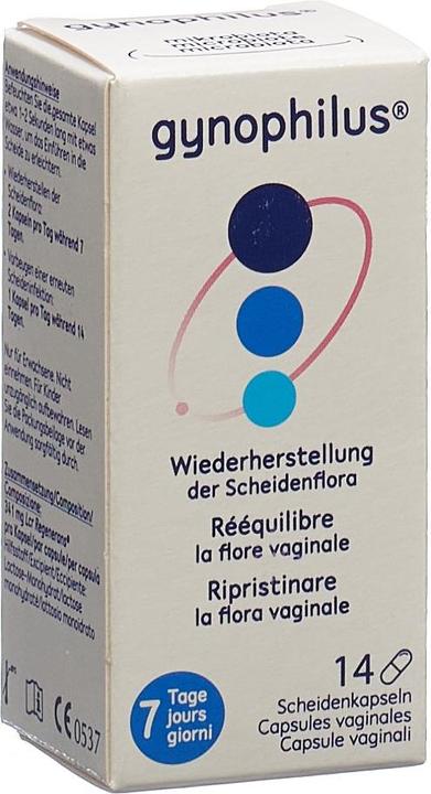 Actual product image GynOphilus Vaginal capsules (Vaginal suppositories)