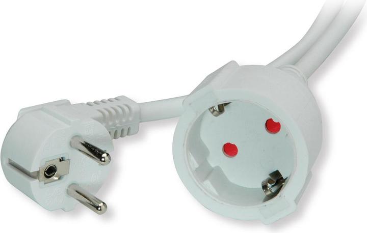 Immagine prodotto Value Cavo di estensione del contatto di protezione, 230VAC, bianco, 5,0 m (5 m, CEE 7/3)