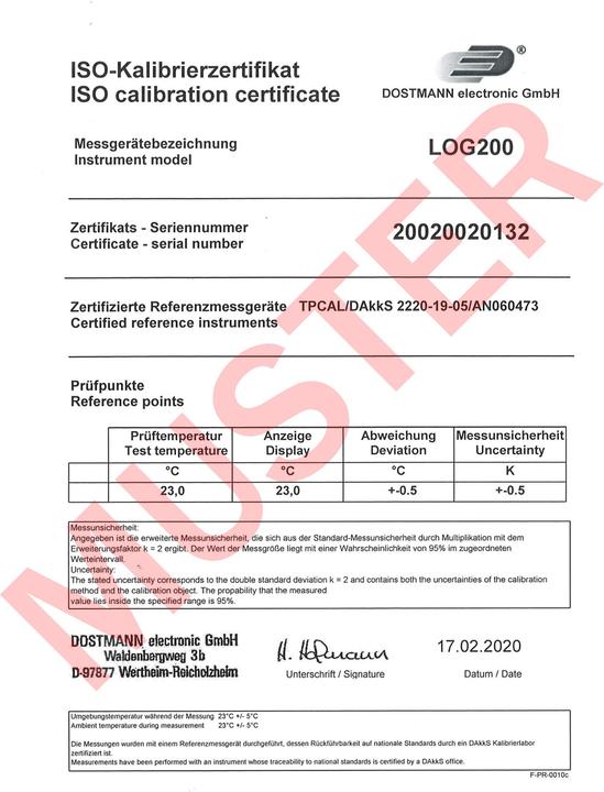 Nährwerte und Zutaten TFA Thermo-Datenlogger LOG200