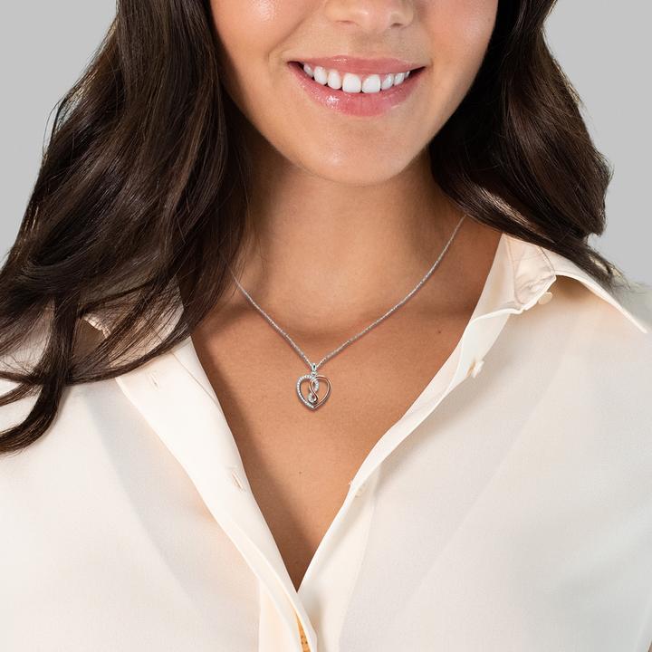 Produktbild Rafaela Donata Damen Herz Sterling Silber Zirkonia silber/roségold 42,0 cm Basiskette + 7,0 cm Verlängerung - 9818 (Sterling Silber, 42 - 49 cm)