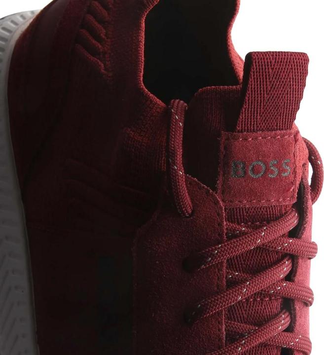 Actual product image BOSS Mens Titanium Suede Panel Running Trainers (39.5)