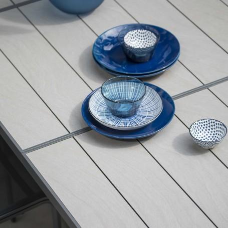 Image du produit Les Jardins Table extensible grise AMAKA 8-10 places 170-230cm céramique grise TA02020 (90 cm)