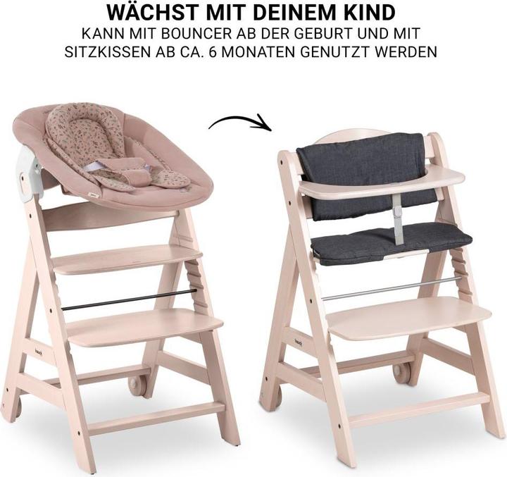 Image du produit Hauck Chaise haute Beta Plus Whitewashed 5-pièces Newborn Set - Chaise haute (Chaise haute)