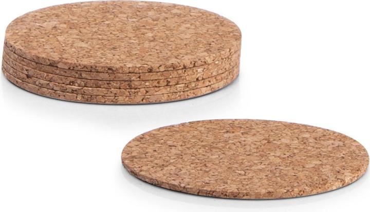 Zeller Present Cork glass coaster set (6 x, Glass coaster)