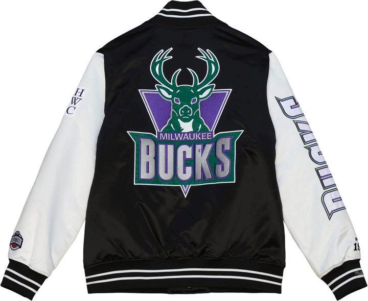 Immagine prodotto Mitchell & Ness Giacca M&N Varsity Satin - NBA Milwaukee Bucks - XL (XL)