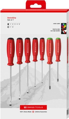 Actual product image PB Swiss Tools Screwdriver sets (Slotted screws, Pozidriv cross recess (PZ))
