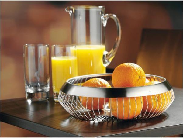 Productafbeelding WMF Fruitmand Decoratieve Fruitschaal Broodmand 24cm Lounge Roestvrij Staal Mat