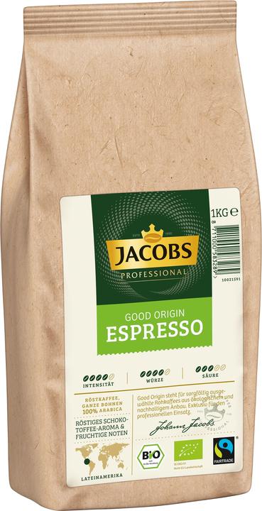 Jacobs Good Origin Espresso coffee beans, strong arabica beans, 1.0 kg (1000 g)