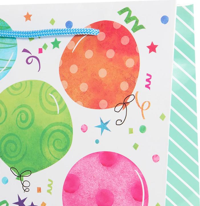 Produktbild Idena Geschenktasche Ballons Kupferpapier 128g/m² 18x23x8cm (Geschenkbox)