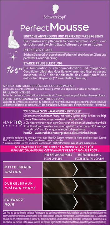 Image du produit Schwarzkopf Perfect Mousse Coloration de mousse (200 Noir)