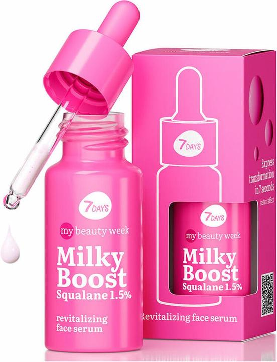 Actual product image 7Days Revitalizing Face Serum with Squalane - Anti-Aging Korean Skincare - Moisturizing Serum for Sk (20 ml)