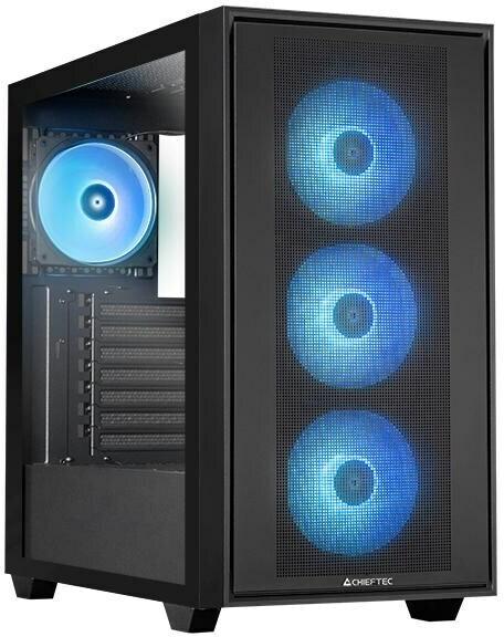 Actual product image Chieftec Hunter 3 GS-03B-OP (schwarz, Tempered Glass) (mATX, Mini-ITX, E-ATX)