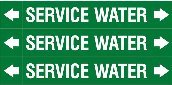 Energie-Label Brady ASME - Rohrmarkierer - Service Water